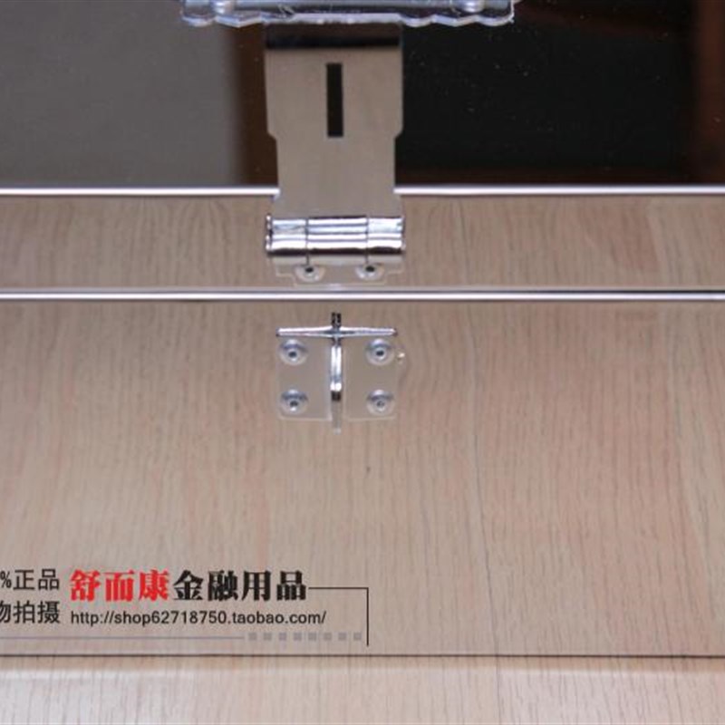 镜面不锈钢款箱财会钱箱放章盒子收纳凭证箱工具箱容量大用品办公