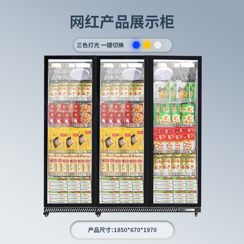 冷冻展示柜商用速冻柜急冻肉类冻品三门立式双门展示低温冰柜