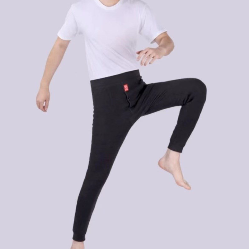 男士100%羊毛保暖裤冬季加厚裤子羊毛保暖裤棉裤男士高腰打底裤