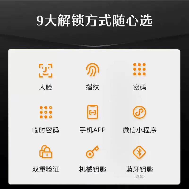 德施曼小嘀Q2F智能门锁3D人脸识别猫眼大屏指纹密码防盗智能锁