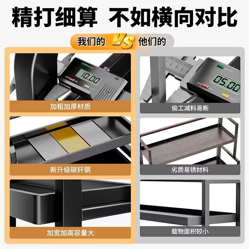 厨房置物架家用台面多功能调料品置物架灶台放盐调味料罐收纳架子