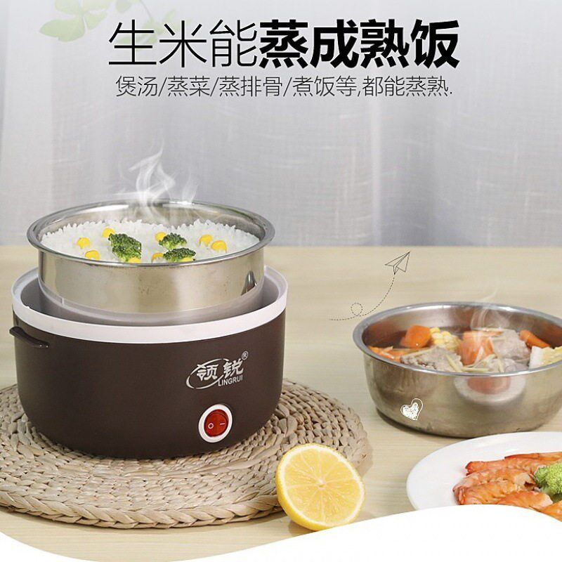电热饭盒可插电加热保温热饭蒸煮带饭锅饭煲小上班族1人2