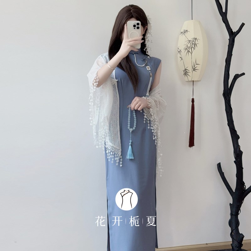 超仙白色蕾丝披肩配旗袍外搭2025夏季新中式开衫防晒