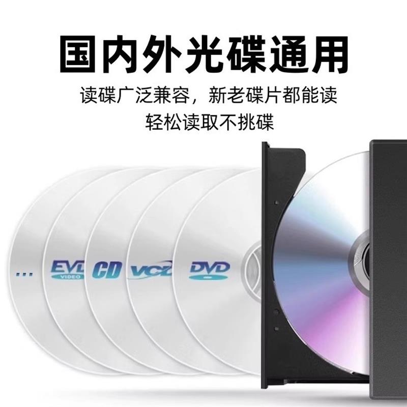 DVD播放机电脑USB外置光驱刻录机CD读取器VCD一体家用光盘影碟盒图片