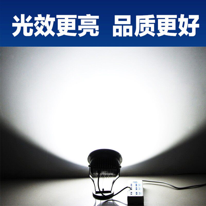 户外投射灯led公园亮化彩色照树射树景观草坪照明投光灯圆形防水