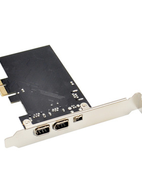 PCI-E转1394 IEEE1394视频图像采集卡1394A 2+1 免驱 配线