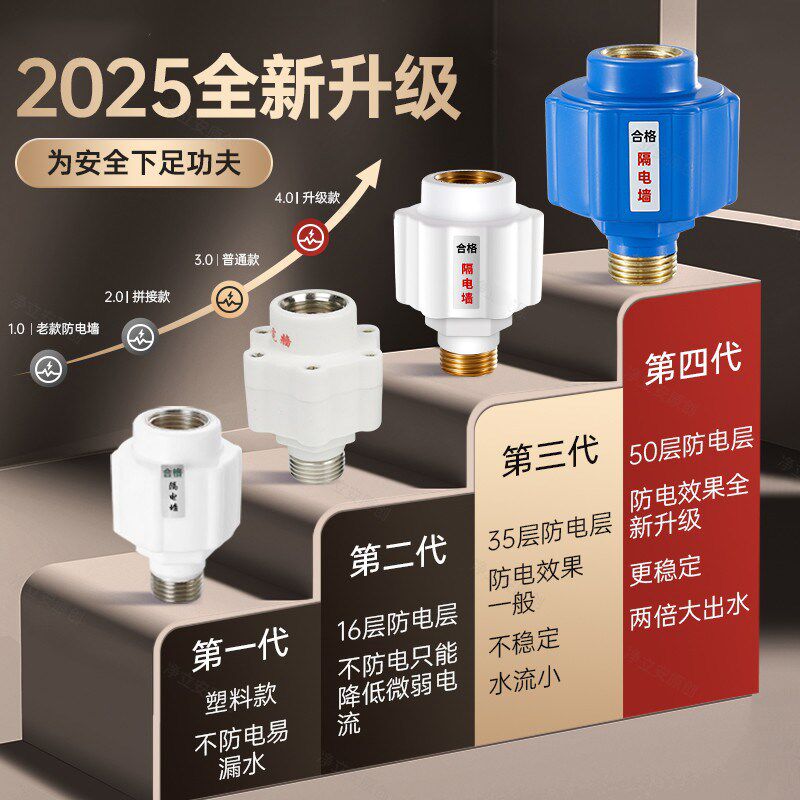 电热水器防电墙通用型配件大全防漏电保护器安全接头防火隔电墙用