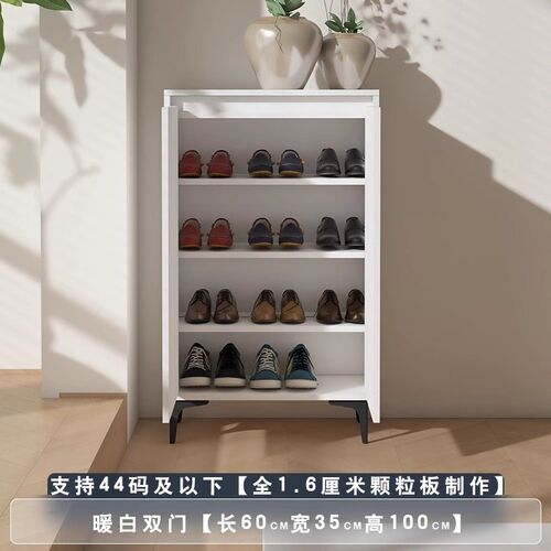 轻奢鞋柜家用现代简约免拉手玄关柜门口大容量收纳经济型实木定制