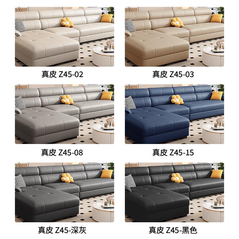 北欧2025新款猫抓真皮沙发客厅小户型出租房家用贵妃位科技布沙发