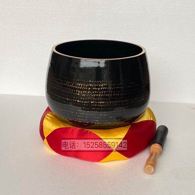 寺院家庭佛堂法器3寸-24寸黑色台湾铜磬铜钵佛音碗修行大小钵铜庆