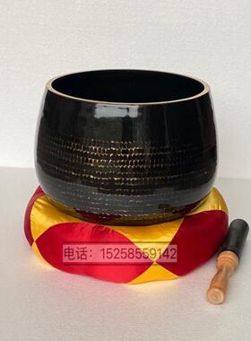 寺院家庭佛堂法器3寸-24寸黑色台湾铜磬铜钵佛音碗修行大小钵铜庆