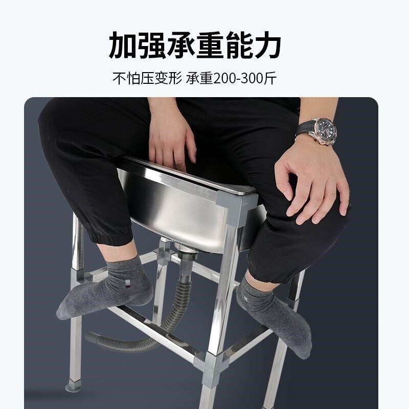 厨房加厚不锈钢洗菜盆单槽带支架洗涤槽洗碗池水槽大单盆带架子