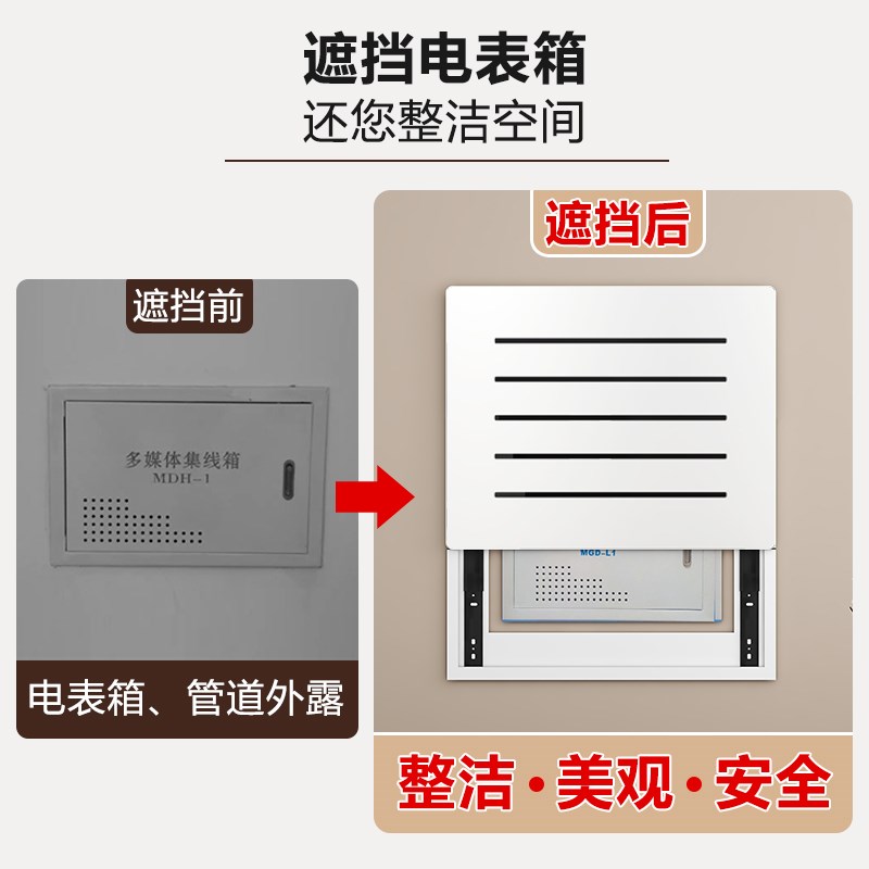 电表箱装饰画多媒体弱电箱遮挡客厅挂画电闸配电箱网线盒2024新款