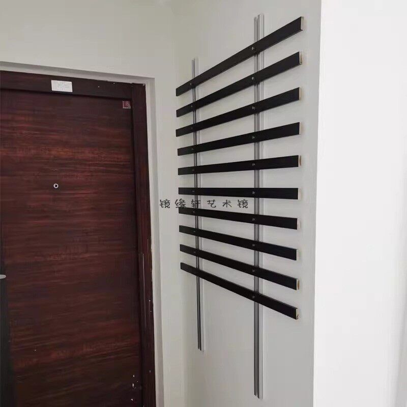 ins极简风衣帽挂架轻奢铝型材横条挂壁收纳架玄关入户挂钩吊衣架