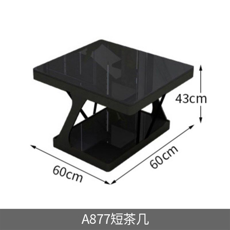 欧式钢化玻璃方形 简易客厅办公小铁艺茶几电视柜组合 特价茶桌