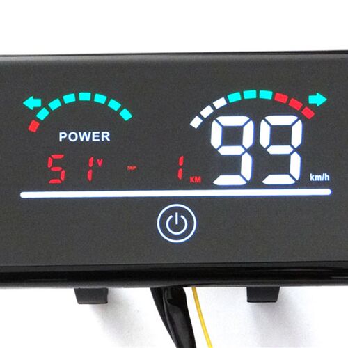 简易款小电动瓶车三自改装配件液晶仪表电量显示器码表速度LED48v