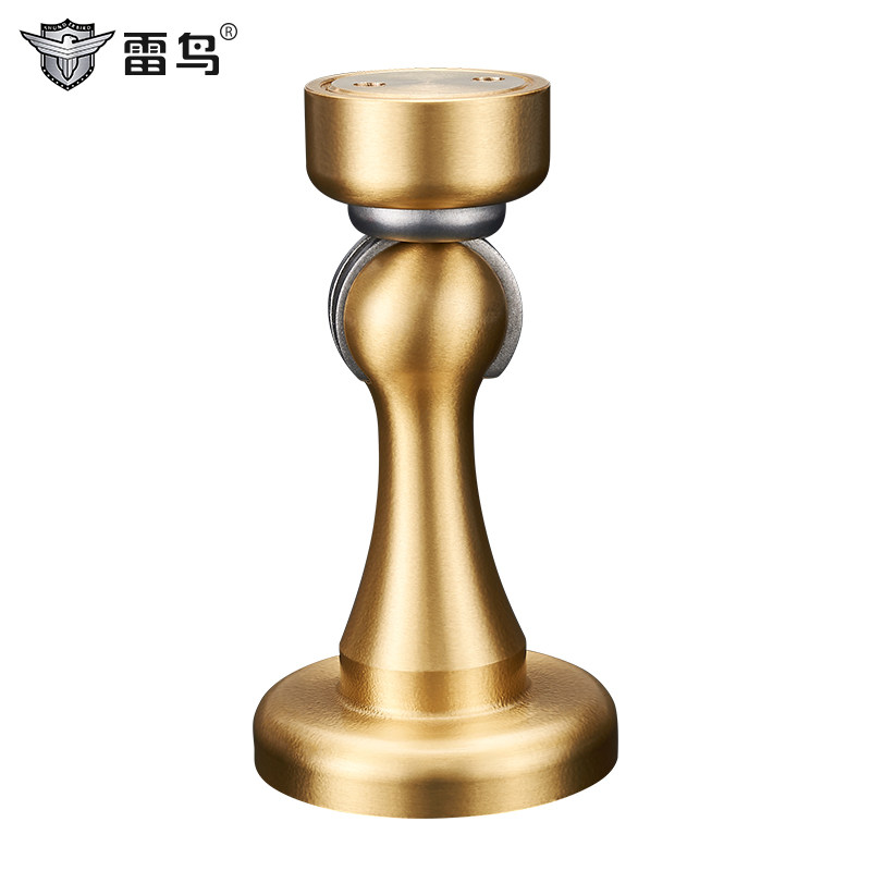 雷鸟纯铜门吸全铜墙吸门碰地吸门阻青古铜吸门器黑色门挡防撞门吸