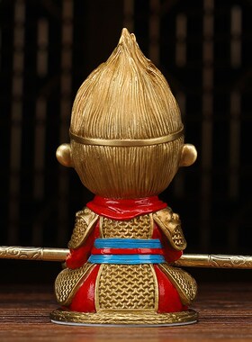 铜齐天大圣孙悟空车载摆件汽车斗战神佛铜猴子客厅办公室高档