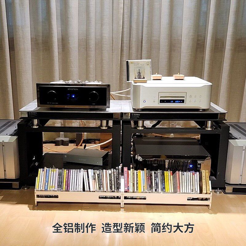 cd架全铝金属桌面CD收纳架展示架碟片架黑胶唱片整理架多层组合