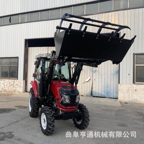 外贸款调8VPF0力马铲抓一体拖拉机四驱全封闭空驾驶室804轮四拖拉