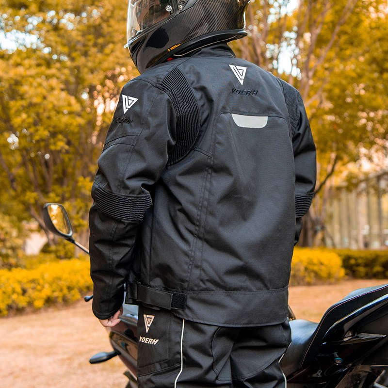 VOERH骑行服摩托车男机车拉力服套装秋冬季骑行上衣休闲外套防水