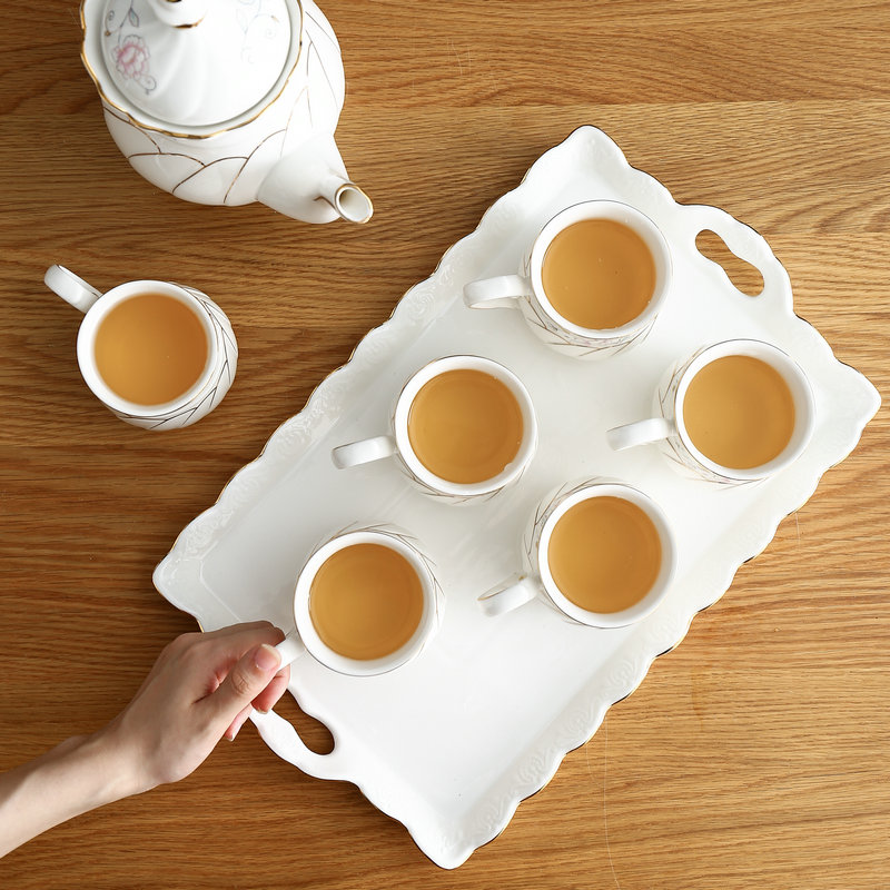 陶瓷杯具水杯家用套装茶杯水壶欧式家庭杯子喝水水具茶具轻奢套杯