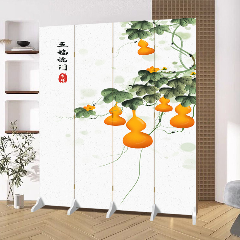 招财纳福屏风隔断客厅房间卧室遮挡洗手间进门玄关可折叠移动折屏