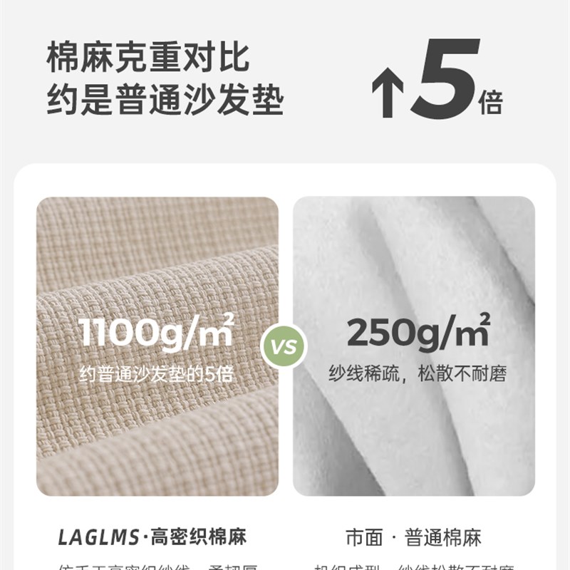 棉麻沙发垫夏季亚麻布艺防滑坐垫子简约现代沙发套罩盖布四季通用