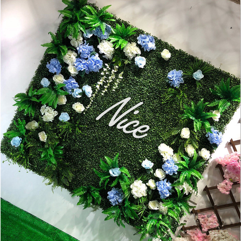 仿真植物墙绿植墙面装饰花墙背景墙网红店打卡墙绿色塑料草坪假草
