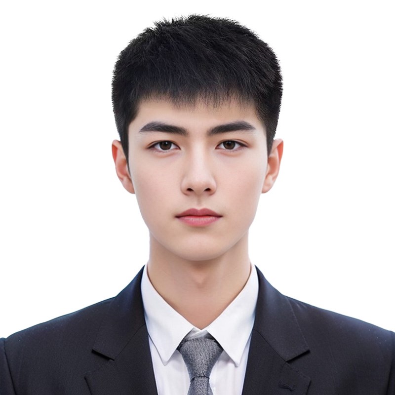 假发男短发真发全头套式自然蓬松男士毛寸时尚短发透气假发头套男