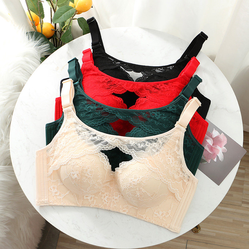 调整型内衣女小胸平胸专用聚拢收副乳上托无钢圈文胸套装加厚8cm