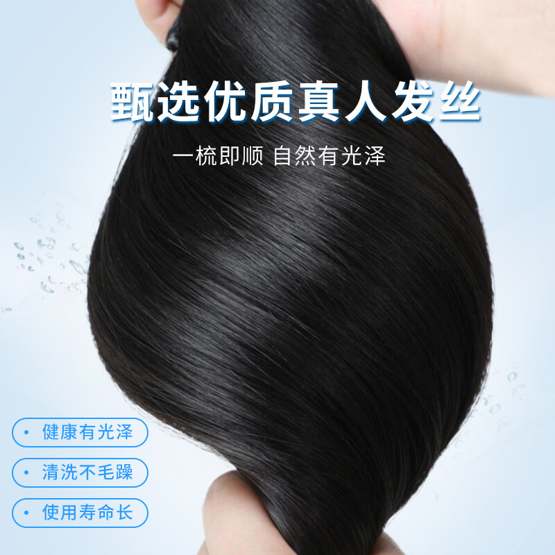 假发全头套女中老年妈妈款全真人发夏季短卷发羊毛卷造型假发头套
