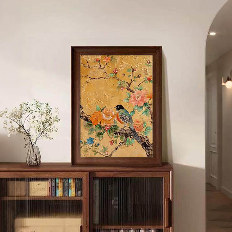 新中式花鸟图客厅装饰画餐厅书房挂画宋代美学喜上眉梢玄关柜摆画