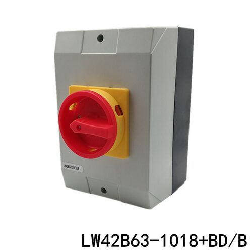 LW42B63-1018+BD/B凸轮通断开关盒 4P负荷隔离电源切断防尘水IP65
