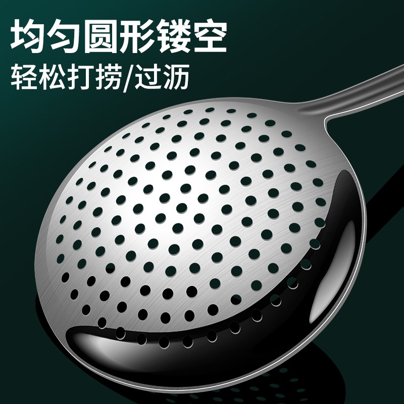 家用不锈钢漏勺加厚大号捞勺饺子厨房过滤网笊篱商用火锅沥水勺子