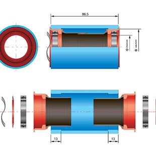 iZiP BB386 EVO公路自行车压入式中轴24mm中空一体大齿盘五通86.5