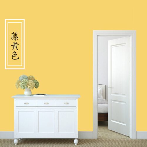 黄色内墙哑光环保净味乳胶漆家装自刷墙面漆涂料米黄网红色水性漆