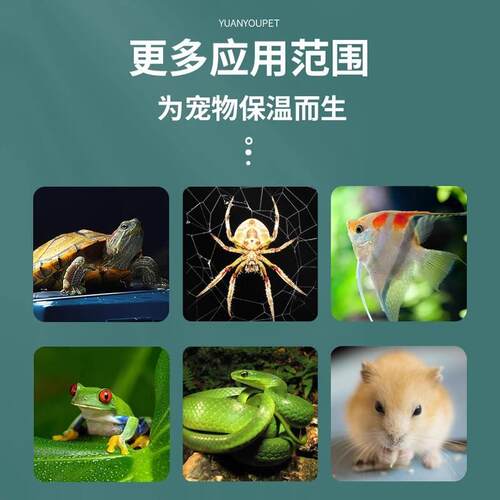 爬宠加热垫乌龟斗鱼守宫蜥蜴蛇角蛙盒仓鼠鱼缸加温控温宠物保温垫
