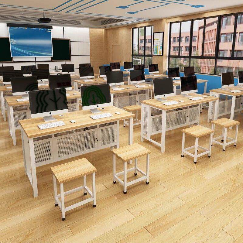 学校机房电脑桌学生微机培训班桌椅组合计算机云教室双人桌子