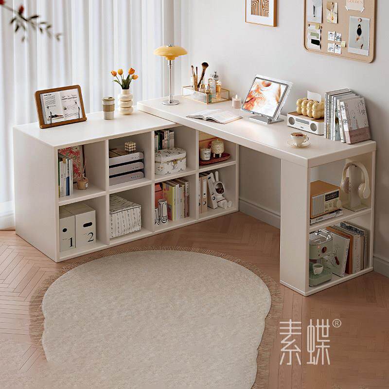 转角书桌书架All桌卧室家用女生化妆台l型拐角办公桌ZTF988