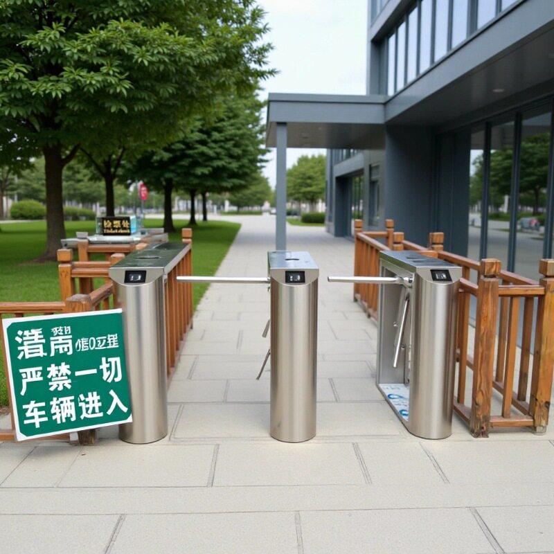 思翔通全自动三辊闸机场铁BRT实名制检票闸机NFC感应门禁厂家
