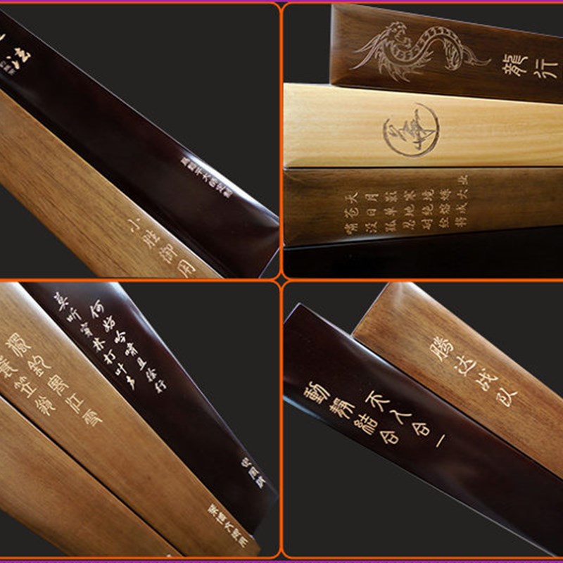 包邮50cm55cm60厘米实木浮漂盒钓鱼用子线盒原木黑胡桃色雕刻名字