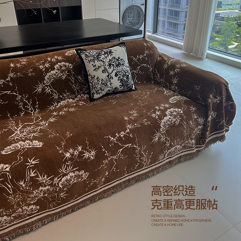迷雾森林沙发盖布巾四季通用沙发巾全包防滑沙发套罩防猫抓沙发垫