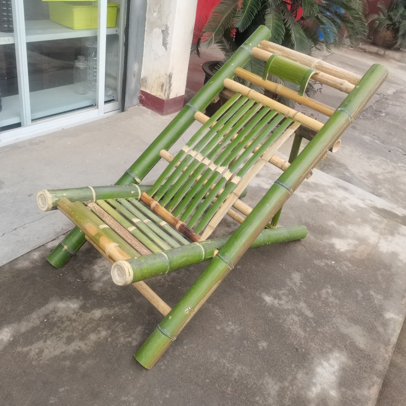 折叠竹椅躺椅午休午睡椅马甲老人椅懒椅携带椅家用简便椅靠阳背椅