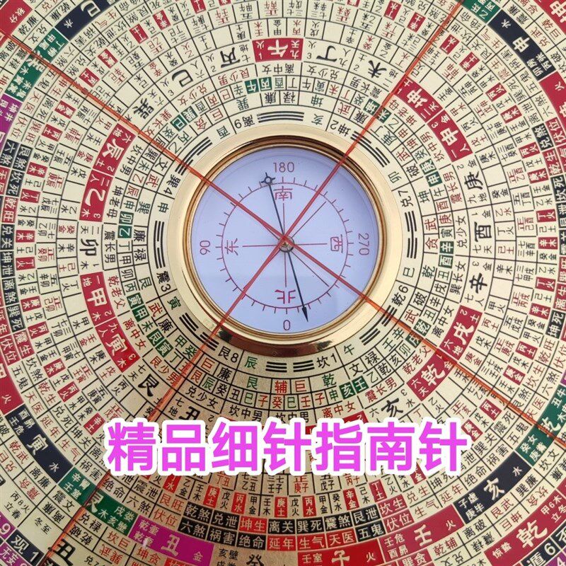 10寸古法三合罗盘三元玄空大卦辅星水法杨公线胎骨线龙门八局八宅