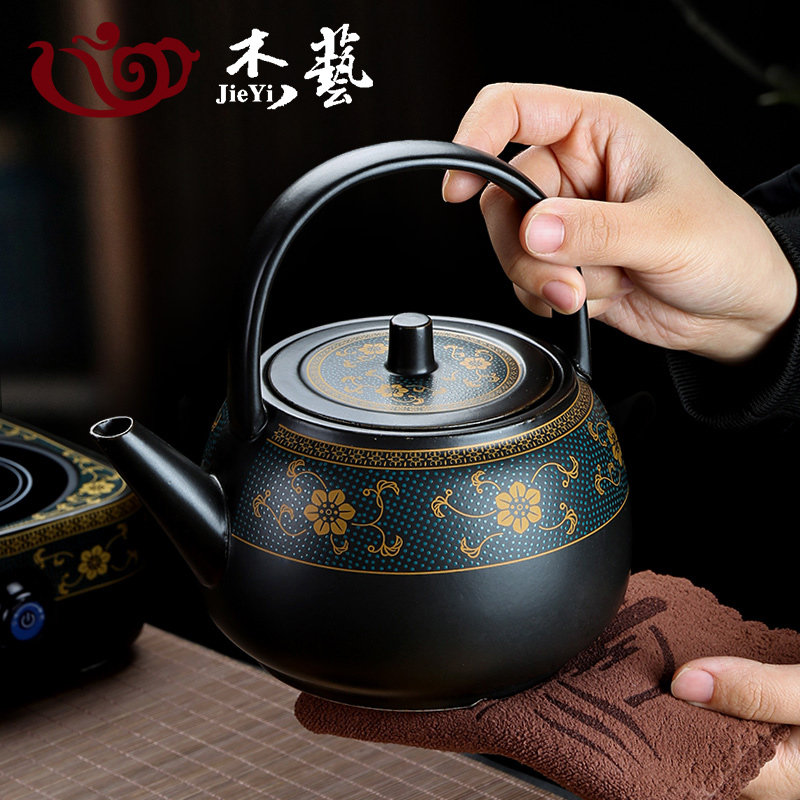 复古陶瓷煮茶器套装家用全自动电陶炉烧水壶泡茶壶耐热大容量单壶