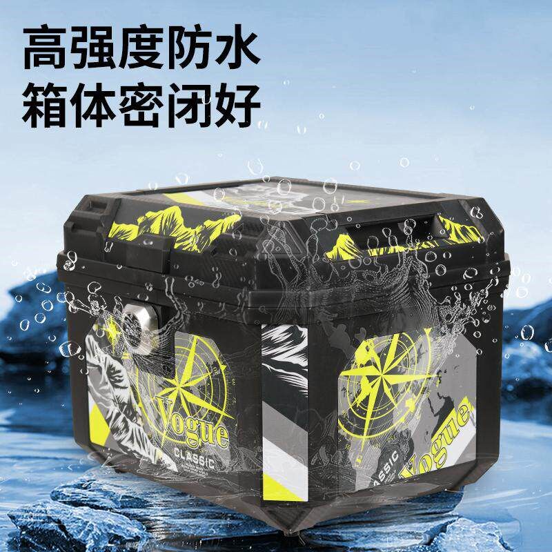 电动车改装47升尾箱密码锁大容量后备箱箱摩托车加厚通用特大尾箱