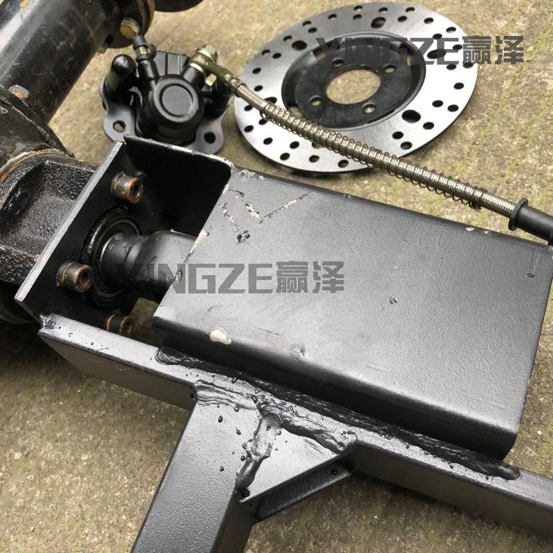 改装倒三轮四轮摩托车配件 沙滩车轴传动差数器双碟刹后桥 改良款