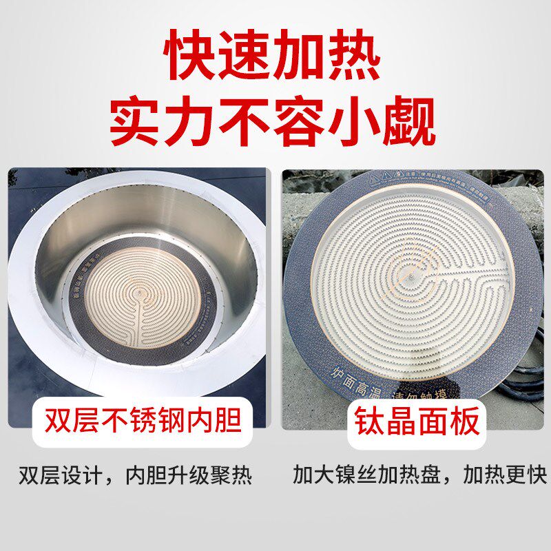 东北铁锅炖灶台桌烧电饭店商用电陶炉桌子地锅鸡柴火鸡专用灶无烟