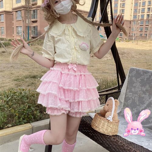 lolita南瓜裤jk打底裤安全裤蛋糕裙夏季洛丽塔日系外穿灯笼短裤
